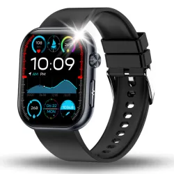 Smartwatch Dla Seniora Angelo AT587 czarny Zegarek Kardiowatch Rozmowy EKG HRV 5 Pasków Menu PL